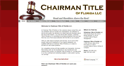 Desktop Screenshot of chairmantitlefl.com