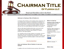 Tablet Screenshot of chairmantitlefl.com